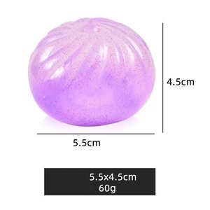 Juguete Antiestrés Creativo de Cristal con Forma de Bollo, Juguete Sensorial de Simulación de Bollo para Apretar, Juguete de Descompresión - Product Image 4
