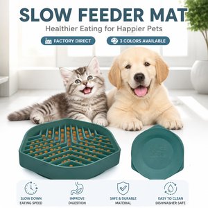 Nouvelle gamelle anti-glissement en silicone à ventouse pour animaux de compagnie, design moderne, écologique, portable, pour une alimentation lente et saine pour chiens et chats - Product Image 1