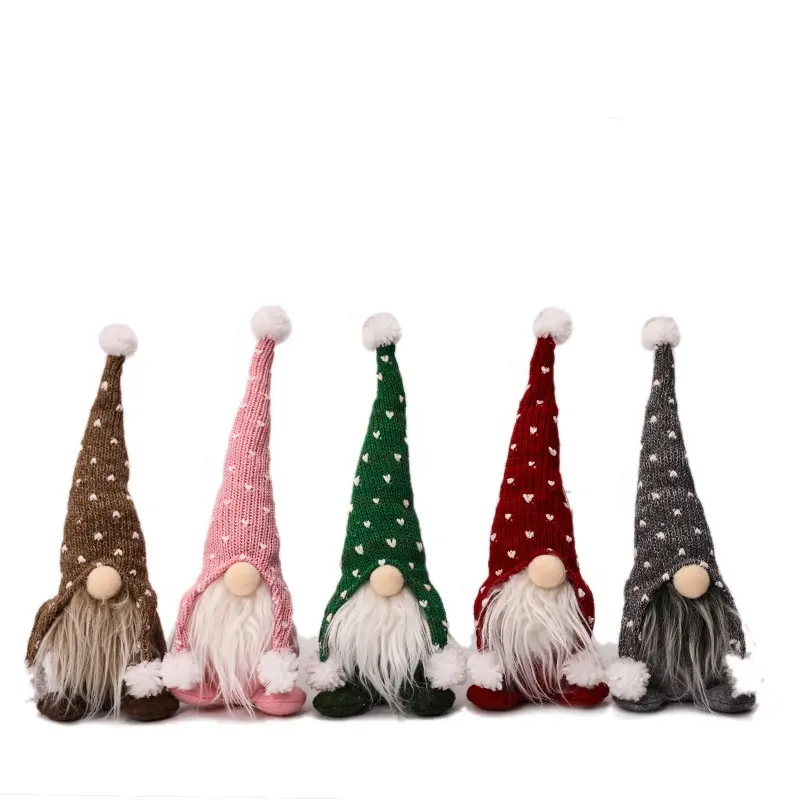 Glowing Gnome Swedish Tomte Christmas Ornaments Santa Gnome Xmas Decors Holiday Decorations Light Up Plush Doll Gnome