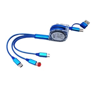 Câble de charge rapide USB 6-en-1 à remontage automatique Chargeur mobile à bobine <span class=keywords><strong>facile</strong></span> à organiser rétractable 5-en-1 pour câbles de données iPhone - Product Image 4