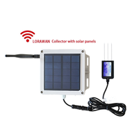 Capteur de sol NPK 3 en 1 sans fil standard RS485 Modbus avec batterie intégrée, panneau solaire, collecteur LORA LORAWAN pour l'agriculture