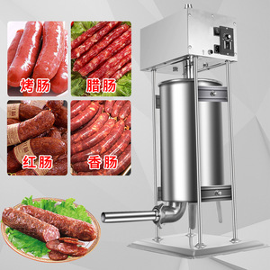 Embutidora de salchichas neumática eléctrica automática comercial Máquina de llenado de carne de acero inoxidable - Product Image 2