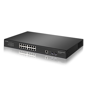 Factory OEM 16 puertos Gigabit <span class=keywords><strong>Ethernet</strong></span> PoE + 300W 1U Capa 2 Conmutador PoE gestionado con 2 SFP - Product Image 4