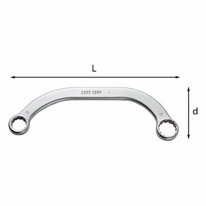 Llave de boca doble 258 N tamaño L y dimensiones D para uso mecánico - Product Image 1