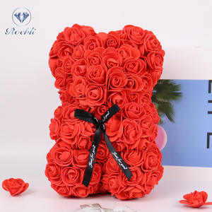 Beruang Mawar Bunga Abadi Hadiah Hari Valentine Ulang Tahun Natal untuk Pacar dan Anak-anak - Product Image 1