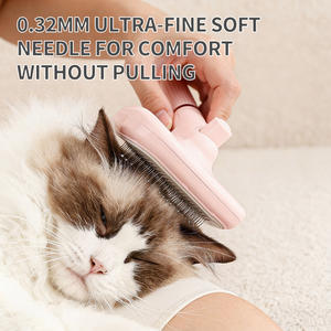 3 in 1 カスタムロゴ多機能手動犬猫毛糸くず除去コームブラシクリーニング取り外し可能なハンドルペットグルーミングキット - Product Image 3