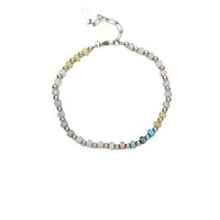 Bracelet OZE transfrontalier européen et américain en acier inoxydable avec perles naturelles colorées et pierres tachetées, coquillages et animaux pour femme