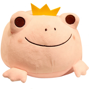 lovely crown frog prince down cotton plush toys cute little frog