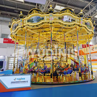 Double Decks Carrousel Horse Rides Kids and Adult Attractive Amusement Park Equipment European Carrousel Rides for Sale