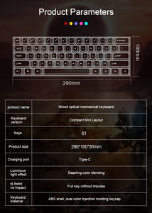 <span class=keywords><strong>Clavier</strong></span> <span class=keywords><strong>mécanique</strong></span> personnalisé Shenzhen disposition britannique 61 touches 60% <span class=keywords><strong>clavier</strong></span> <span class=keywords><strong>mécanique</strong></span> portugais commutateurs rouges <span class=keywords><strong>azerty</strong></span> - Product Image 5