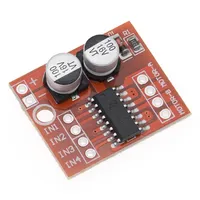 Modul penggerak 2 motor L298N, stepper motor Mini jembatan H ganda kecepatan PWM pembalik