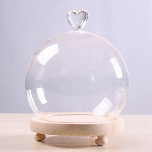 Décoration d'intérieur DIY : Dôme <span class=keywords><strong>en</strong></span> <span class=keywords><strong>verre</strong></span> <span class=keywords><strong>soufflé</strong></span> pour pot, plante, fleur, vitrine <span class=keywords><strong>de</strong></span> <span class=keywords><strong>Noël</strong></span> avec base <span class=keywords><strong>en</strong></span> liège écologique - Product Image 5