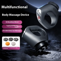 Masseur corporel rotatif sans fil avec 6 modes, moteur sans balais, 3 têtes et écran numérique pour l'abdomen, le dos, la taille, les hanches et les jambes