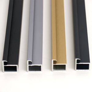 20 portes en verre minimalistes avec cadre en aluminium Loquets de porte élégants pour armoire - Product Image 1