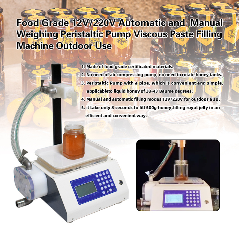 Anti Drip Paste Filling Machine Spout Food Degree Automatic Honey Filling Machine