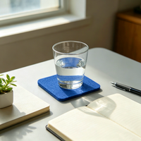 Sous-verres en feutre recyclé écologiques, absorbants, résistants à la chaleur, antidérapants, pour la maison et le bureau, Qingfeng