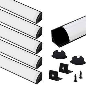 Perfil de aluminio de la serie 6000 con ranura triangular para luz, inclinación de 45 grados, emisión de luz en forma de V, línea de esquina superior, montaje en superficie. - Product Image 3