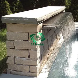 Moderne künstliche Edelstahl Pool Wasserfall Garten Dekoration Wasserfall Dusche Typ Wasserfall