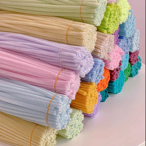 เชือกเชนิลหลากสี 100 ชิ้น อุปกรณ์งานฝีมือ สี<span class=keywords><strong>ขาว</strong></span> ชมพูอ่อน ที่ทำความสะอาดหลอด ของเล่นเสริมพัฒนาการ ชุดงานฝีมือเชนิล - Product Image 2