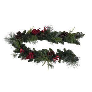 Guirnaldas Navideñas Artificiales Personalizadas para Interiores, Guirnalda de Navidad Verde Artificial de PVC de 6 pies - Product Image 1