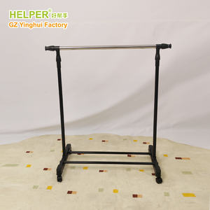 Металлические вешалки из нержавеющей стали с регулируемыми по высоте колесиками, телескопические, с функцией поворота влево-вправо для удобного хранения одежды - Product Image 3