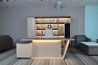 Ensemble de mobilier de bureau commercial New Wood Company, table d'ordinateur de luxe pour cadre dirigeant, design moderne, bureau de direction pour PDG