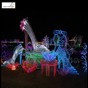 Outdoor holiday decor Light Christmas Festival high-heeled shoes high <b>heels</b> motif light for festival - Product Image 2