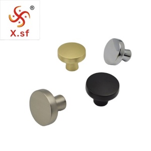 캐비닛 핸들 드레서 서랍 손잡이 알루미늄 합금 골드 간단한 솔리드 라운드 노브 - Product Image 1