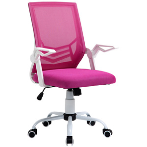 Silla de Oficina Ergonómica Vinsetto con Altura Ajustable y Reposabrazos Abatibles, 360° °   Silla de escritorio giratoria acolchada con función de balanceo, en - Product Image 1