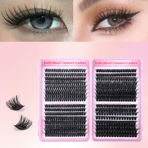 Extensions <span class=keywords><strong>de</strong></span> <span class=keywords><strong>cils</strong></span> en PBT véganes à fusion à chaud, 592 bouquets, 50D-100D, grande <span class=keywords><strong>courbure</strong></span>, paquet mixte <span class=keywords><strong>de</strong></span> bouquets individuels, grande capacité - Product Image 2