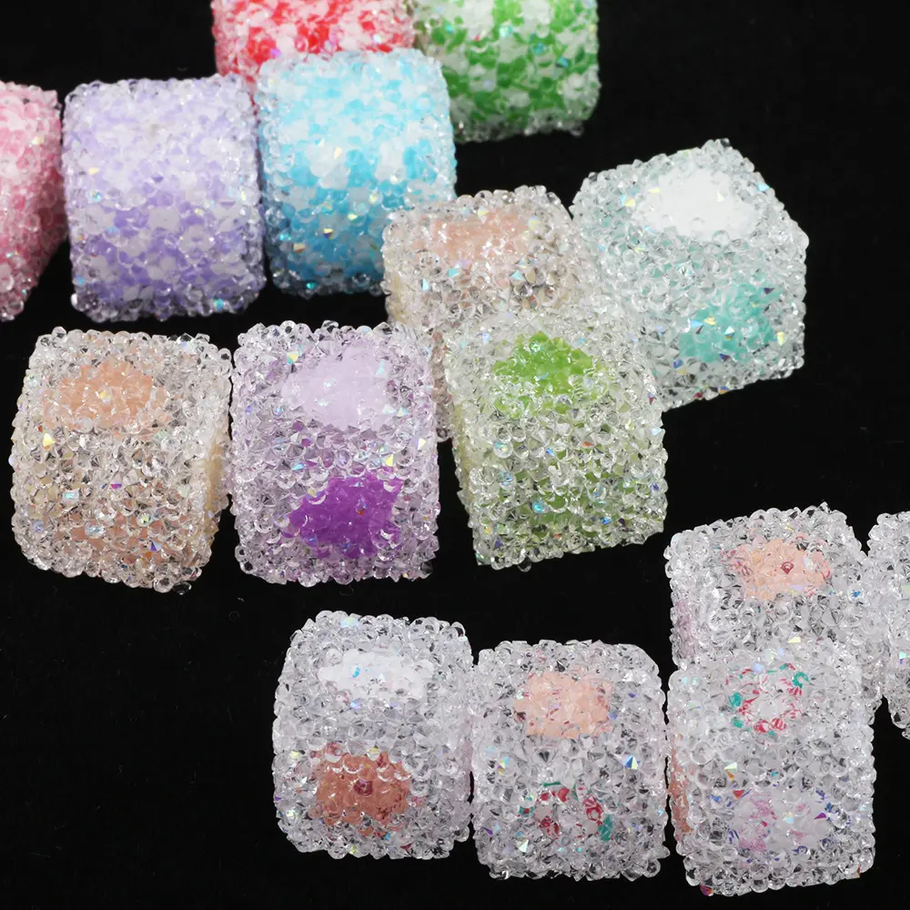 Candy Cube Beads Sweet DIY Cartoon Square Bead for Pen Chain Making
