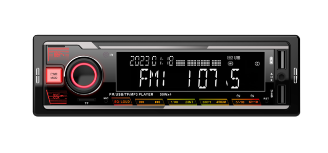 Single-Din Stereo Car MP3 Player with for DAB Radio 2 USB Ports TF Card AUX Input Dashboard Audio System