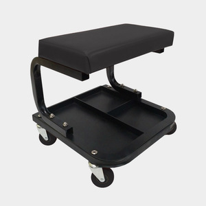 Banc de travail en acier pour lave-auto, siège roulant, boîte à outils facile à déplacer, tabouret de <span class=keywords><strong>garage</strong></span> roulant pour ateliers automobiles - Product Image 1