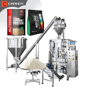 Haute vitesse 500g 1kg protéine poudre Machine à emballer protéine de lactosérum poudre fermeture éclair sac Doypack rotatif remplissage Machine d'emballage - Product Image 1