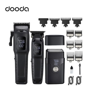 Set Regolabarba e Tagliacapelli Multifunzione in Metallo per <span class=keywords><strong>Uomo</strong></span>, Ricaricabile USB, Senza Fili, per Hotel - Product Image 1