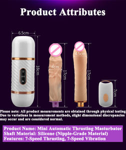 Vibratore Realistico Portatile con Spinta Automatica, Massaggiatore <span class=keywords><strong>Dildo</strong></span> in Silicone con Impugnatura e Ventosa per Donne - Product Image 6