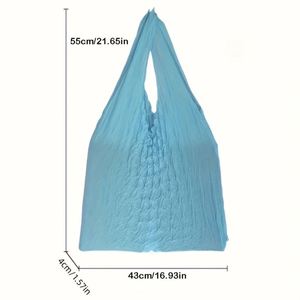 Sac de courses grande capacité écologique, nouveau, pliable, en polyester extensible magique, anti-plis, en nylon, pratique et élastique - Product Image 4