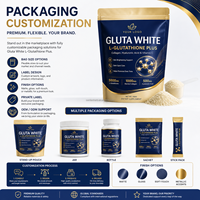 Poudre de L-Glutathion Plus Collagène Vitamine C OEM ODM Emballage Personnalisé Sachet 500g Fournisseur en Gros