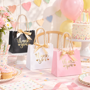 DAMAI Articoli per Feste di <span class=keywords><strong>Compleanno</strong></span>, Sacchetti Regalo <span class=keywords><strong>Rosa</strong></span>, Bianchi e Neri <span class=keywords><strong>con</strong></span> Nastro e Manico, Buste di Carta per Matrimoni e Compleanni - Product Image 2