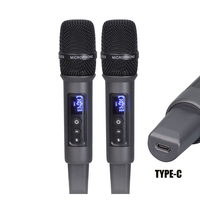 Microphone sans fil multi-canaux DSP avec entrée optique, anti-larsen et anti-retour, pour le chant à domicile