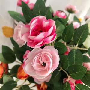 11 têtes de haute qualité rouge blanc rose à court terme Rose fleur artificielle <span class=keywords><strong>buisson</strong></span> à vendre fleurs à tige unique <span class=keywords><strong>pas</strong></span> <span class=keywords><strong>cher</strong></span> fête de noël - Product Image 3