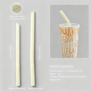 Pailles à boire en <span class=keywords><strong>plastique</strong></span> souple PP jetables colorées de haute qualité en gros - Product Image 3