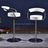 Tabourets de bar de style luxe à dossier haut meubles commerciaux chaise de bar en cuir et métal pour cuisine restaurant bar table de cocktail