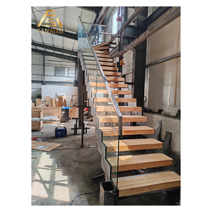 Double Sides Plate <strong>Staircase</strong> <strong>Raw</strong> Steel Construction Welded Side Plates Stair Open Riser Design Heavy Load Capacity Stairs - Product Image 2