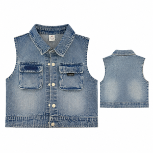 MZJ 2026 Gilet Décontracté Garçon 78,3% Coton Viscose Mélangé Veste <span class=keywords><strong>Sans</strong></span> Manches Douce Respirante Gilet de Boutique pour Enfants Vêtements pour Enfants - Product Image 1