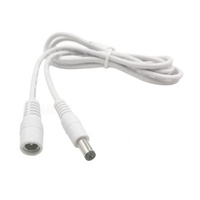 24V 12V DC 5,5mm*2,1mm / 5,5*2,5mm Schwarz Weiß Verlängerungskabel Stecker Buchse Hohlstecker Kabel DC-Stromkabel für CCTV