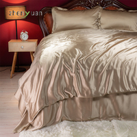 Parure de lit en soie mûre 100%, ensemble de literie de luxe, taille personnalisée, 19/22/25mm, vente en gros, 4 pièces