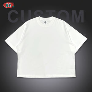 남성 의류 도매 단색 필수품 대형 자수 인쇄 티셔츠 빈티지 티셔츠 최고 품질 맞춤 - Product Image 1