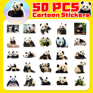50PCS Mignon Panda Géant Autocollant Planche À Roulettes Autocollant Décoratif Étanche Diy Autocollants pour Enfants - Product Image 6