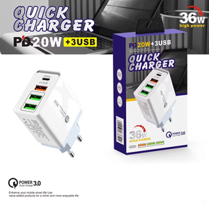 4 Port USB-C Wall Charger with PD 20W New Wholesale Travel Adapter for Mobile Phone &amp; <strong>Speaker</strong> Electric New Products - Product Image 6